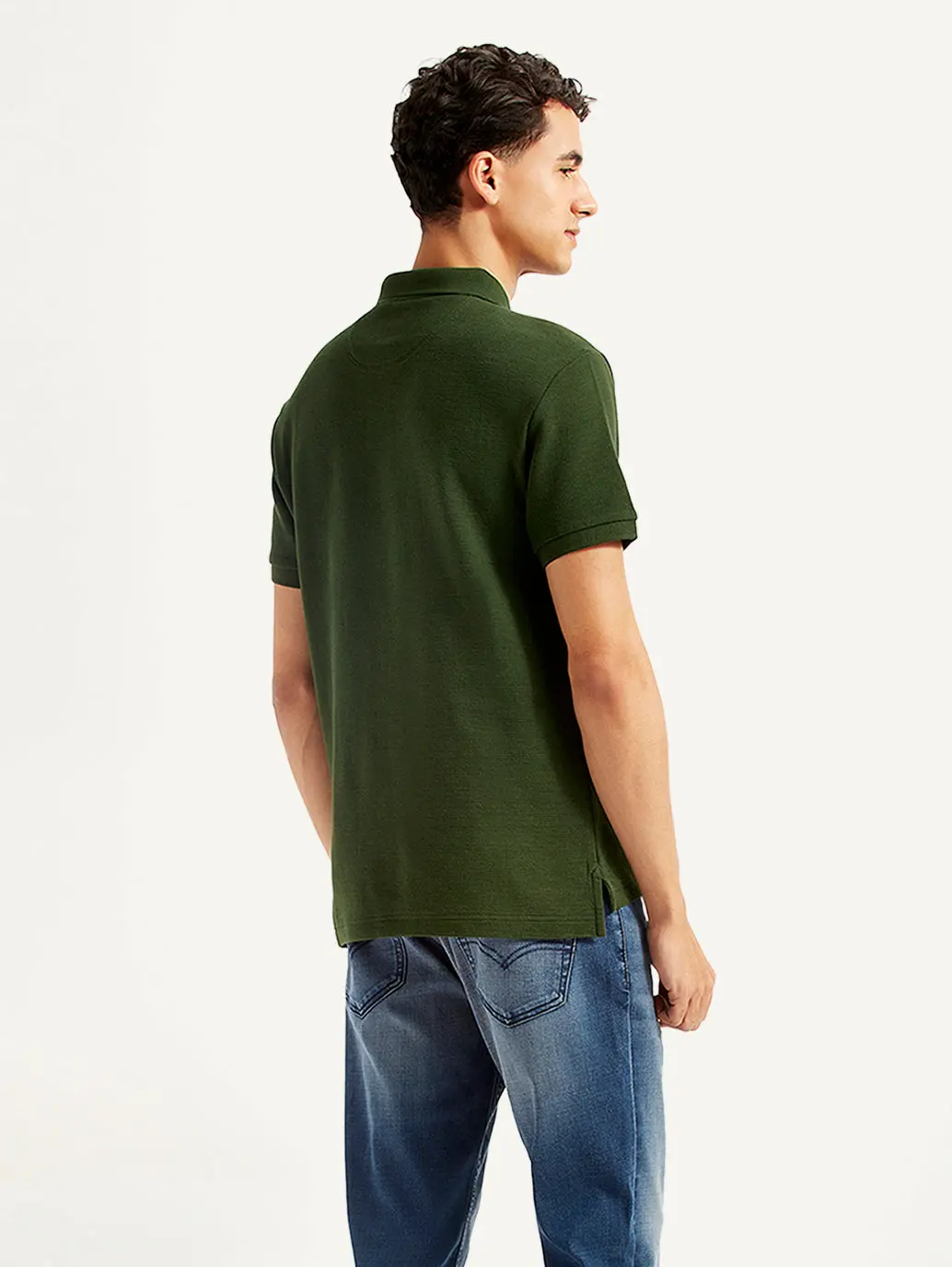 Men's Solid Slim Fit Polo T-Shirt 3
