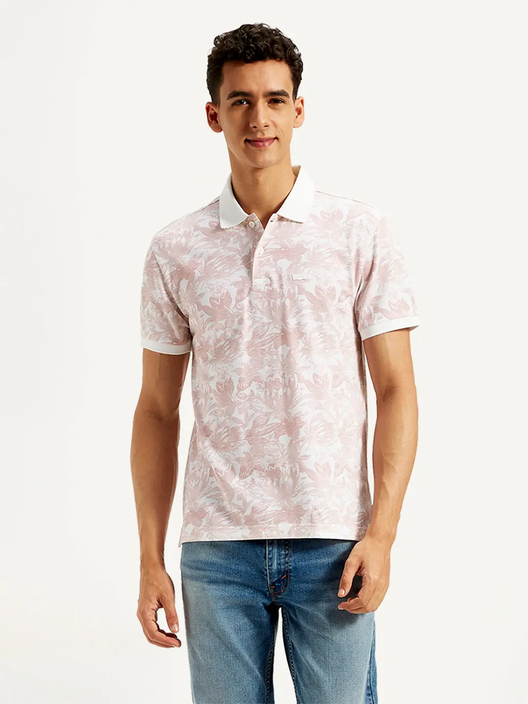 Men's Floral Print Slim Fit Polo T-Shirt 2