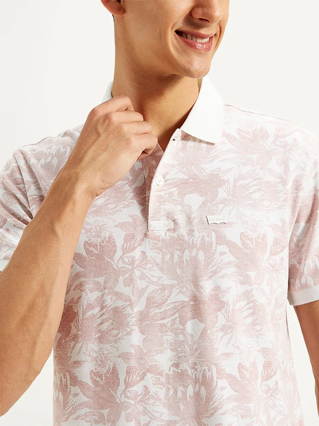 Men's Floral Print Slim Fit Polo T-Shirt 5