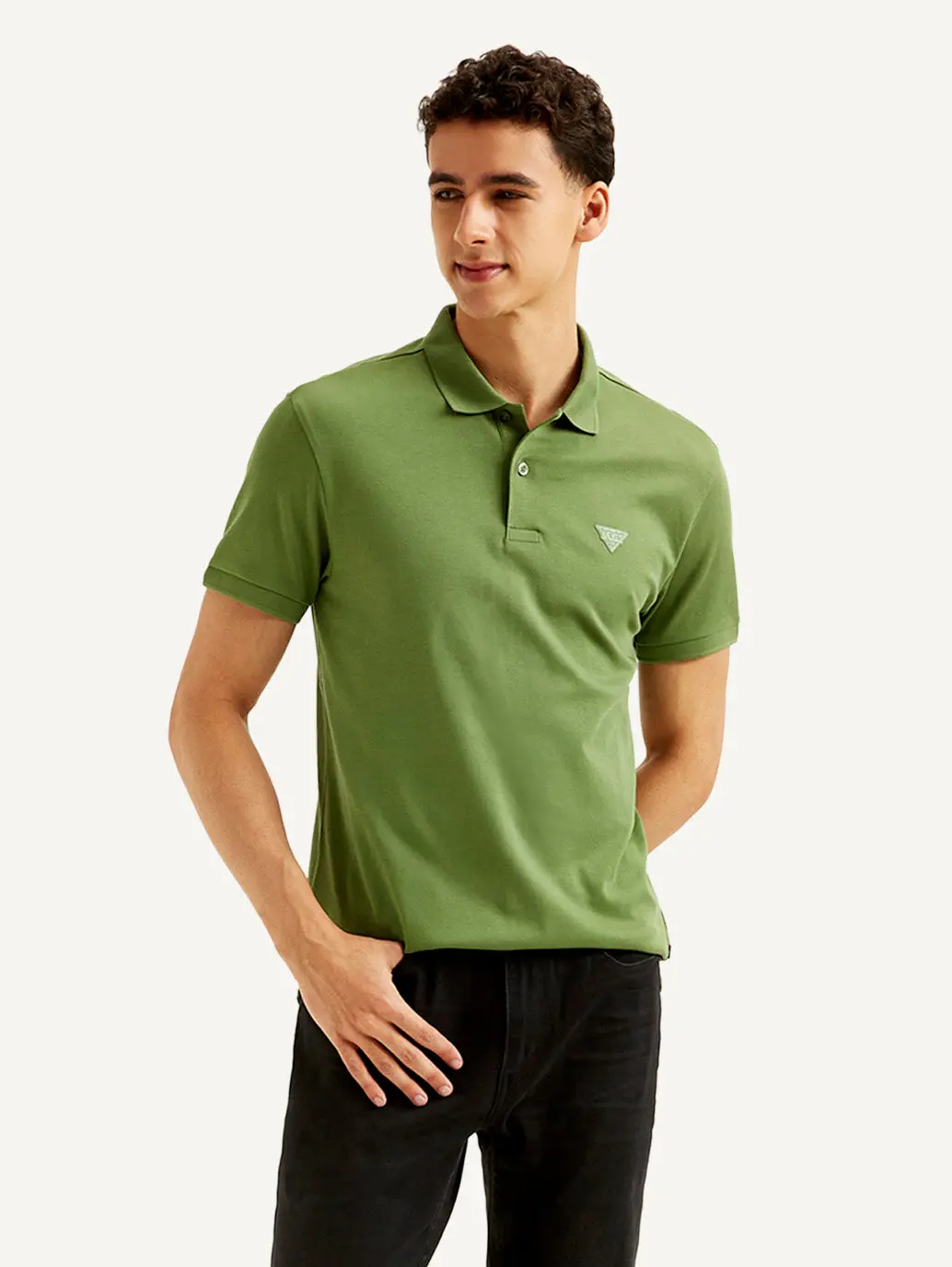 Men's Solid Slim Fit Polo T-Shirt 1