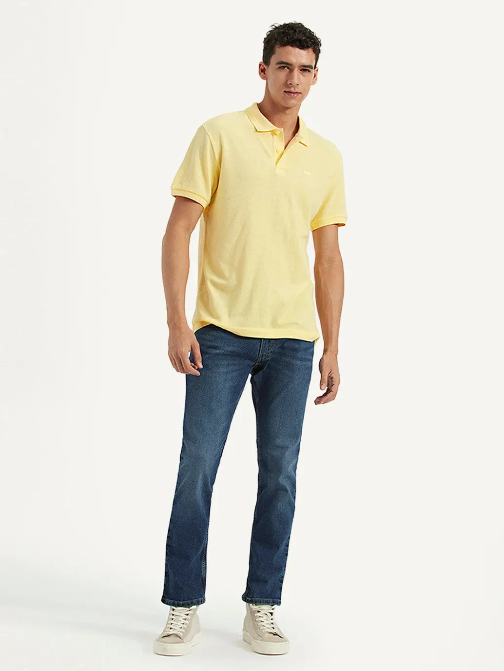 Men's Solid Slim Fit Polo Linen T-Shirt 1