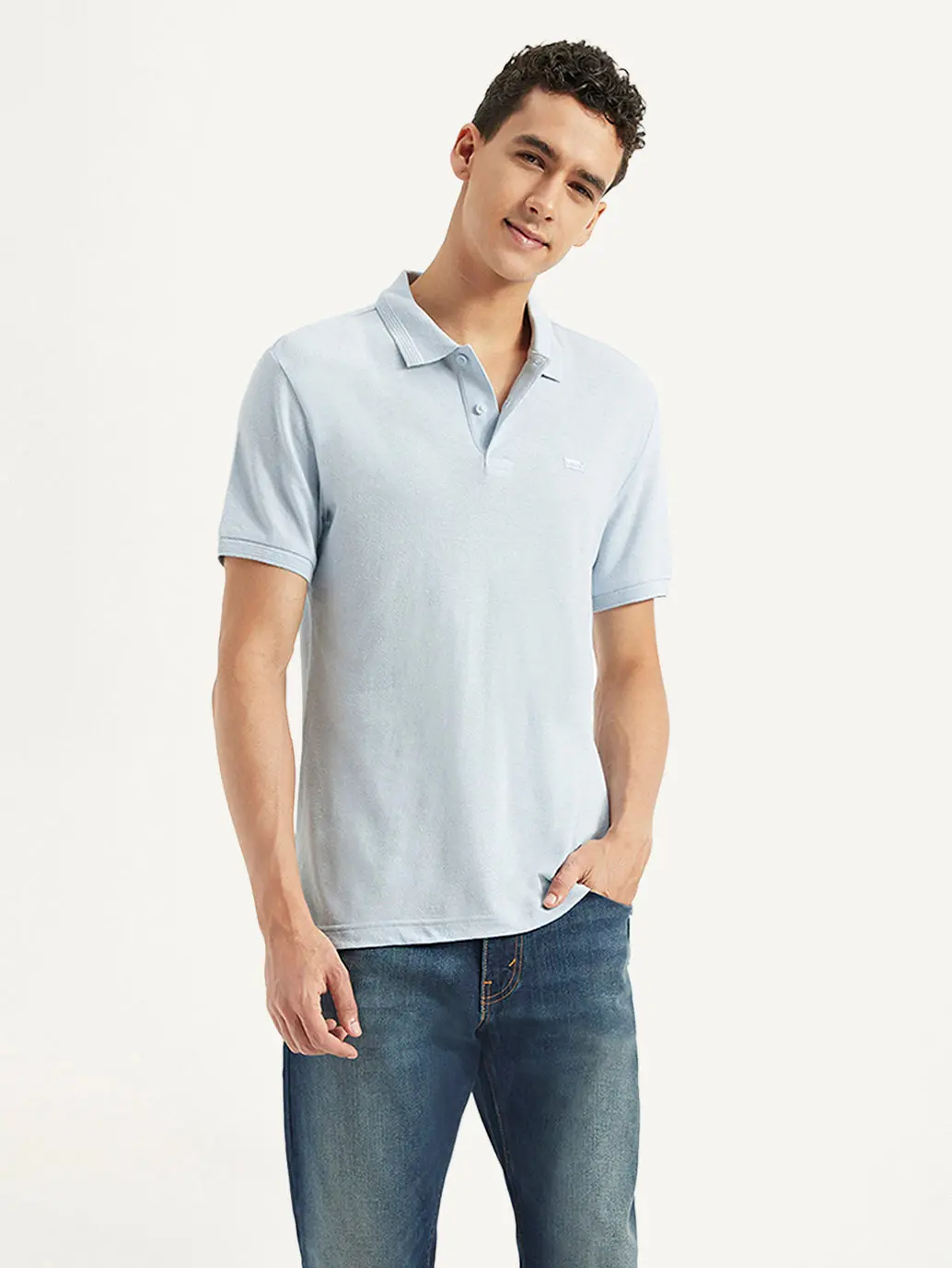 Men's Solid Slim Fit Polo Linen T-Shirt 1