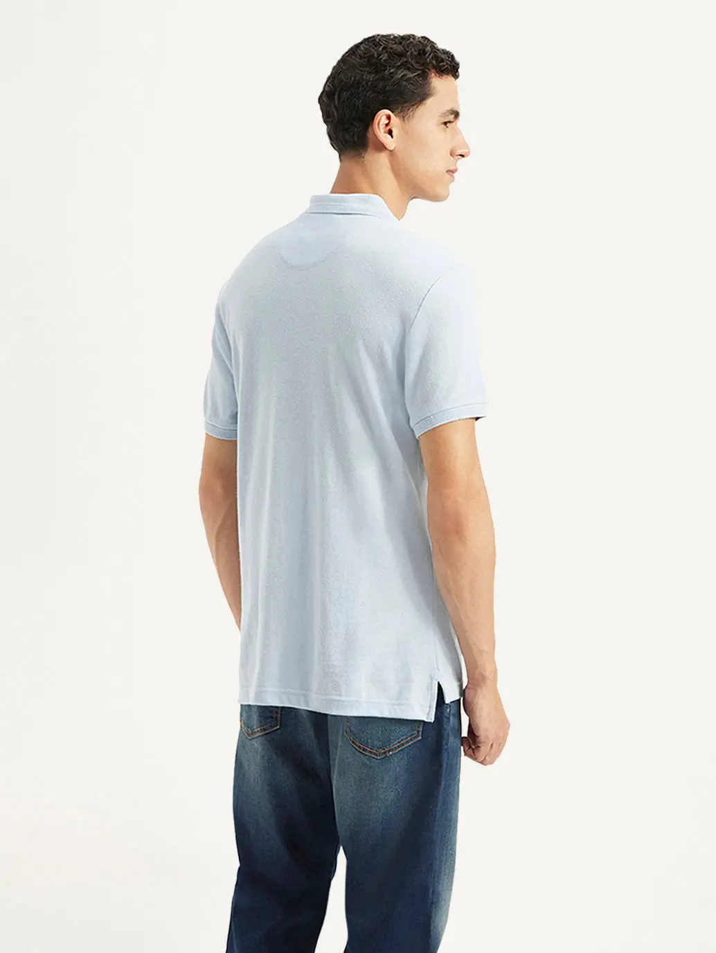 Men's Solid Slim Fit Polo Linen T-Shirt 3