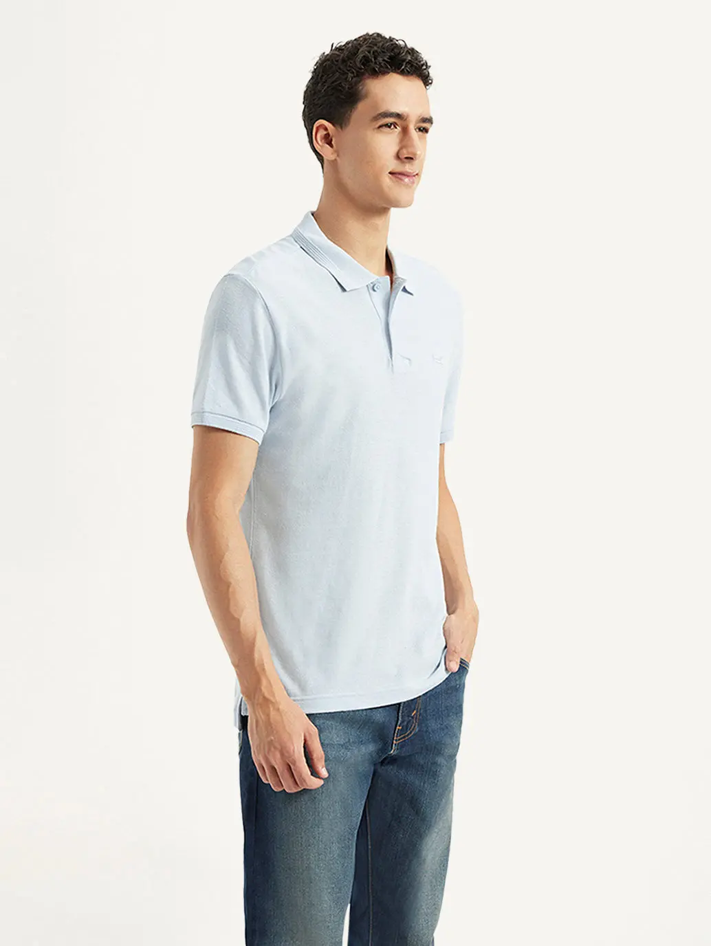 Men's Solid Slim Fit Polo Linen T-Shirt 5