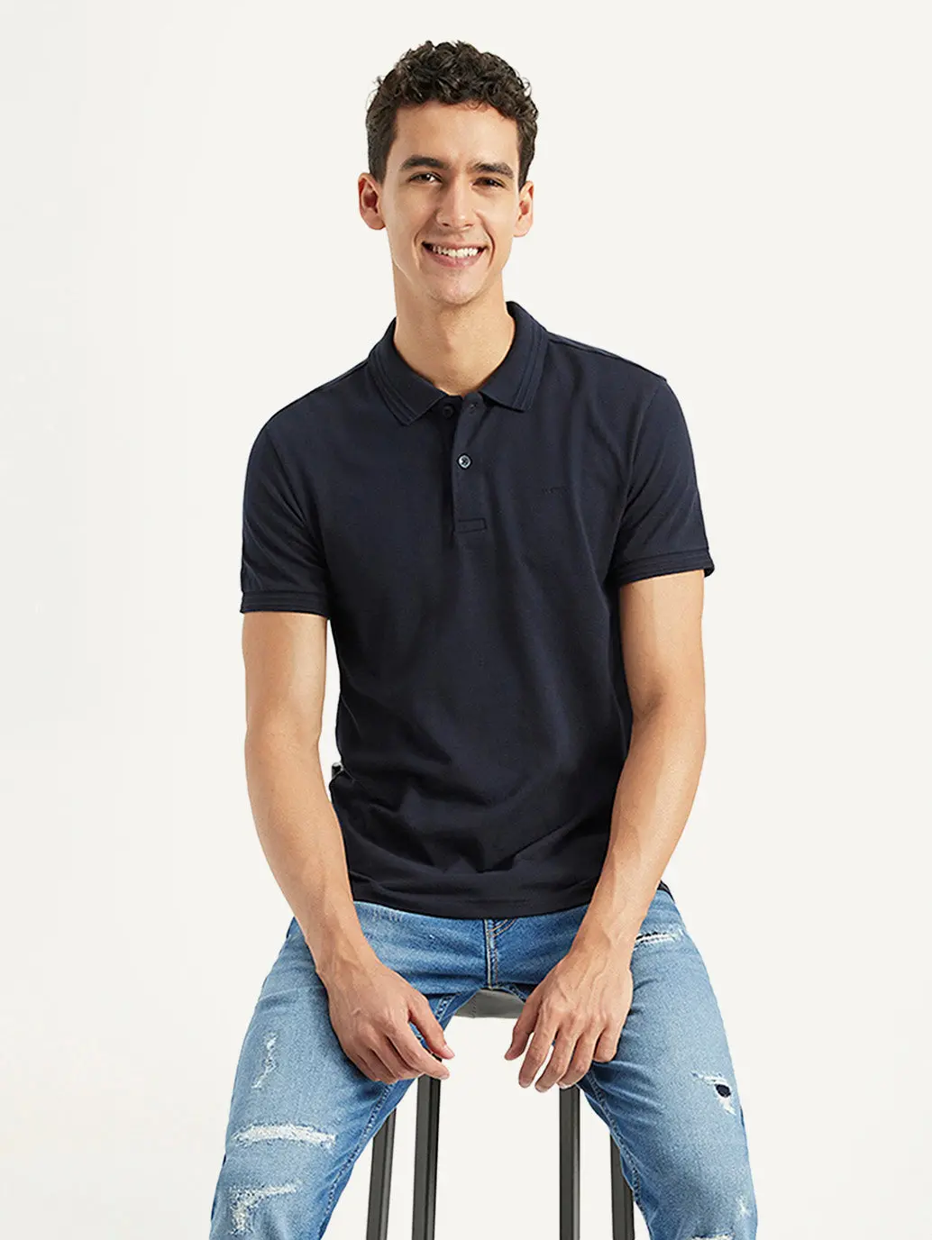 Men's Solid Slim Fit Polo T-Shirt 1