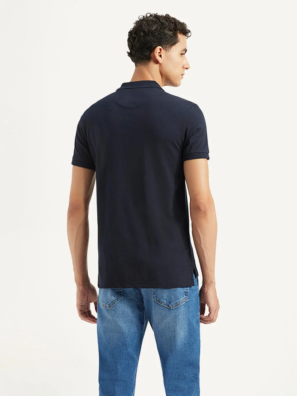 Men's Solid Slim Fit Polo T-Shirt 3