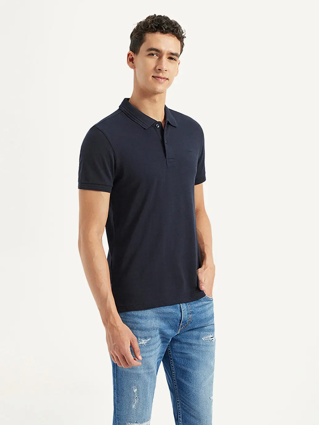 Men's Solid Slim Fit Polo T-Shirt 5