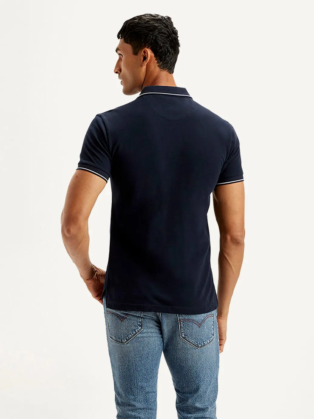 Men's Solid Slim Fit Polo T-Shirt 3