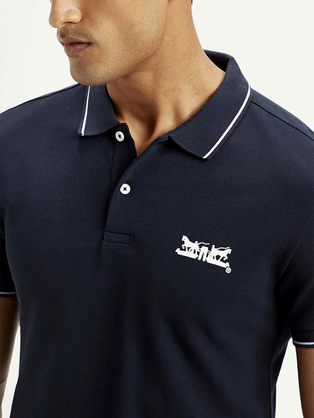 Men's Solid Slim Fit Polo T-Shirt 4