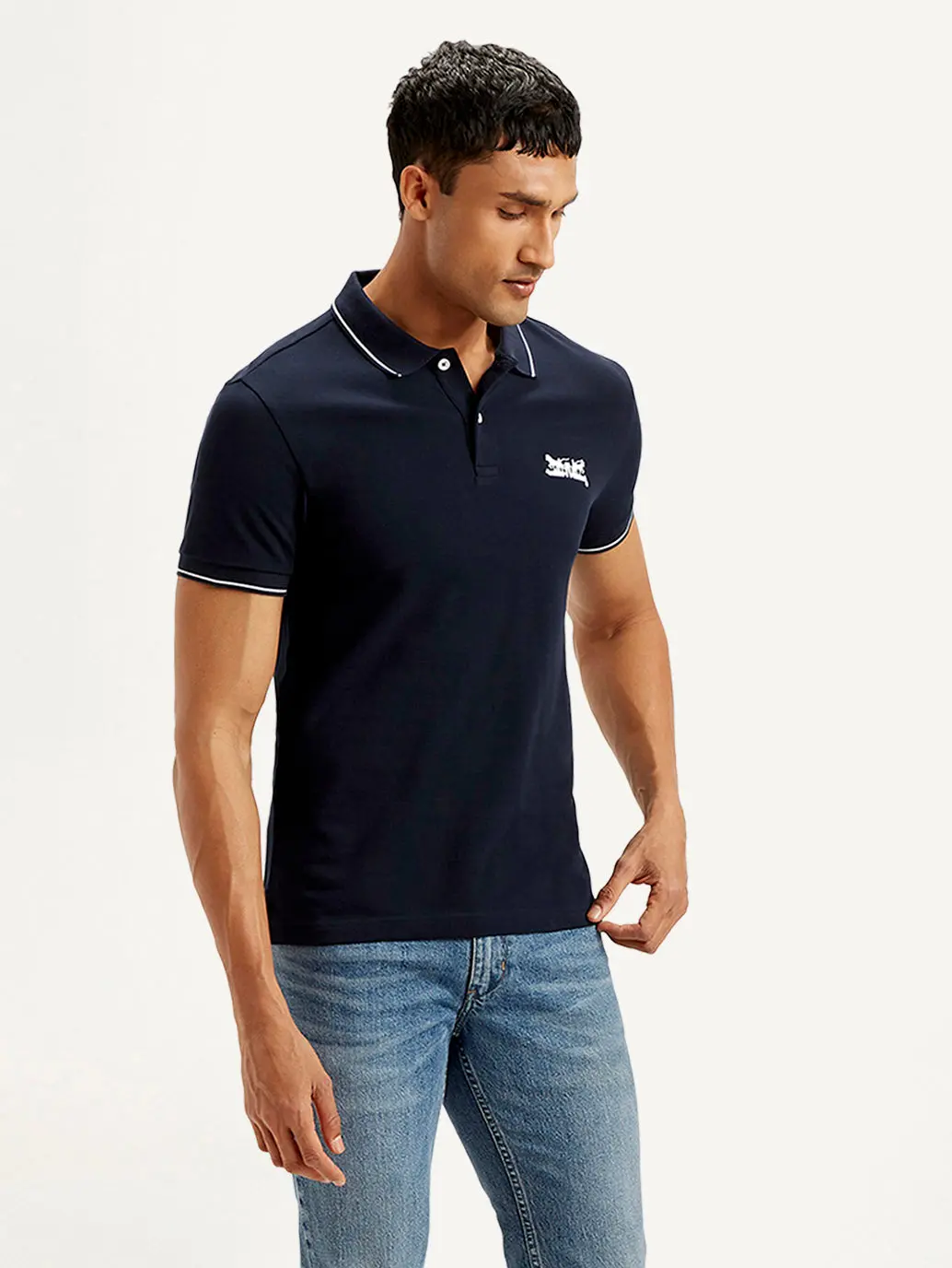 Men's Solid Slim Fit Polo T-Shirt 5