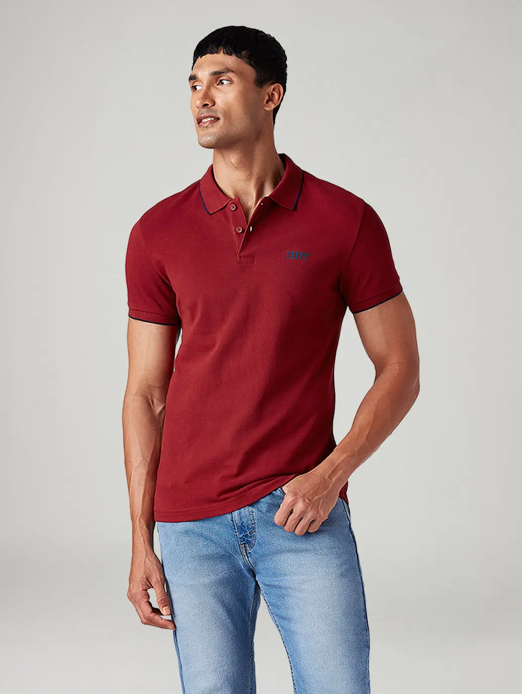 Men's Solid Slim Fit Polo T-Shirt 1