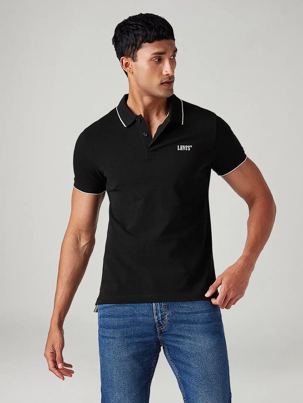 Men's Solid Slim Fit Polo T-Shirt 1