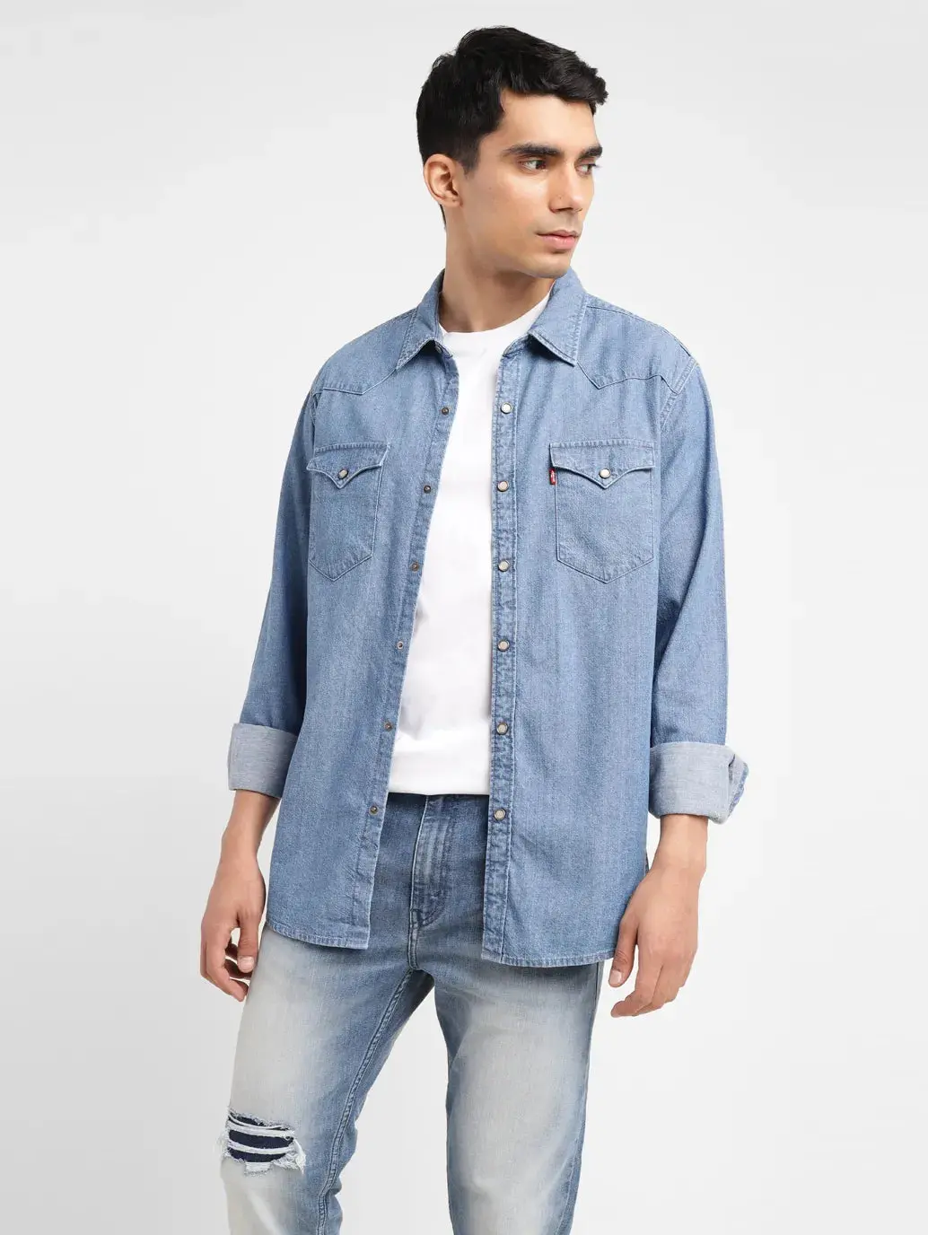 Men's Solid Slim Fit Shirt 1