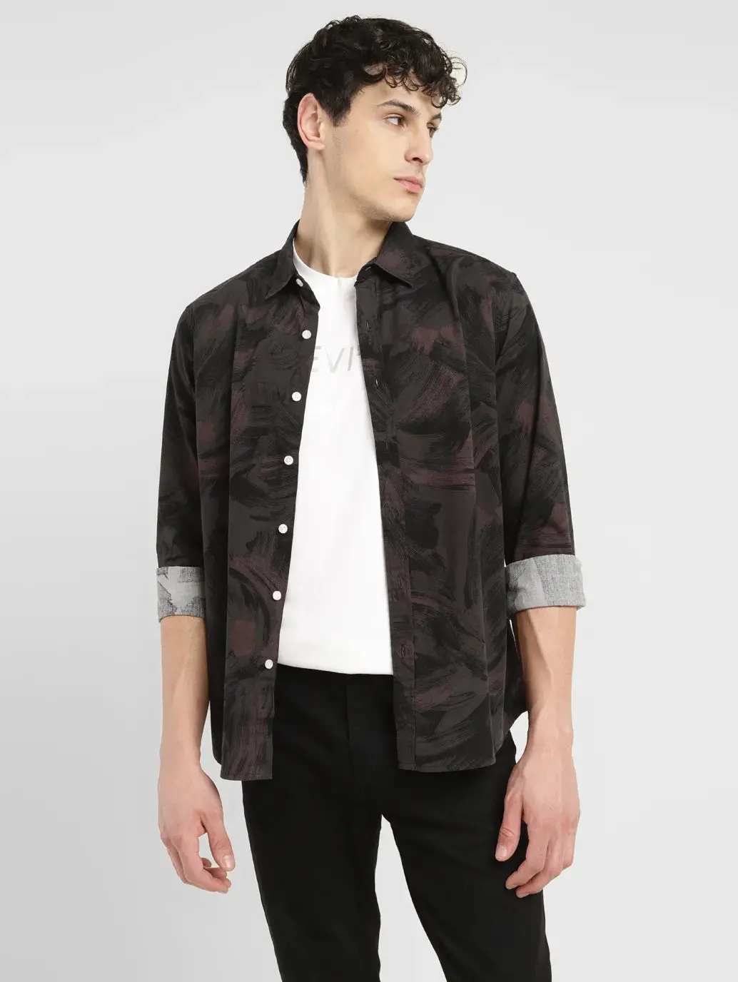 Men's Abstract Slim Fit Shirt 1