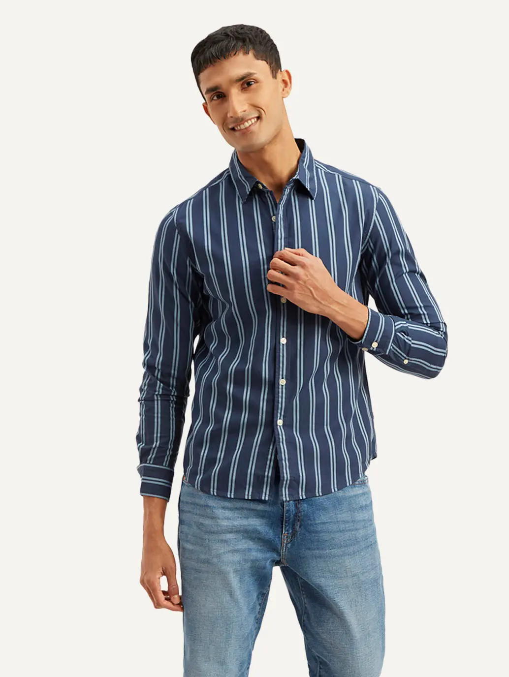 Men's Striped Slim Fit Shirt 1