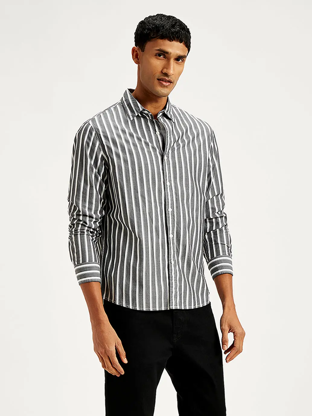 Men's Striped Slim Fit Shirt 1