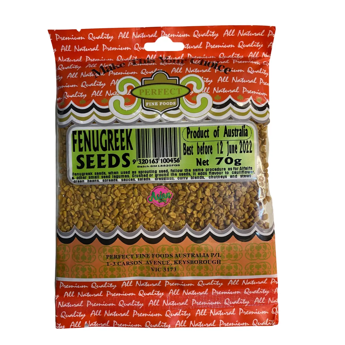 Perfect Fine Foods Fenugreek Seeds 70G 1