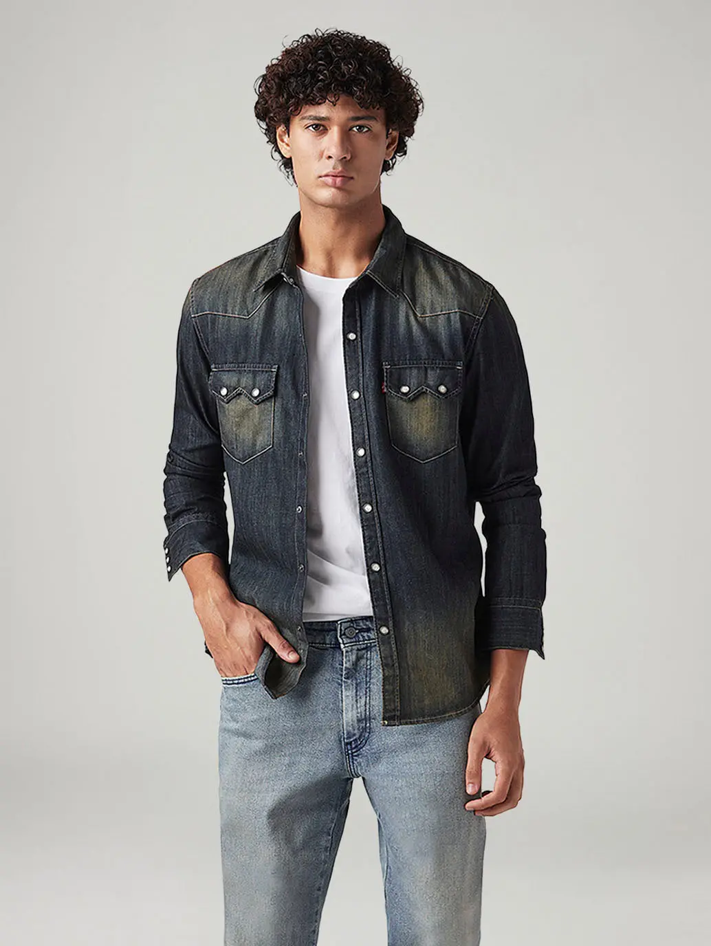 Men's Ombre Slim Fit Shirt 1
