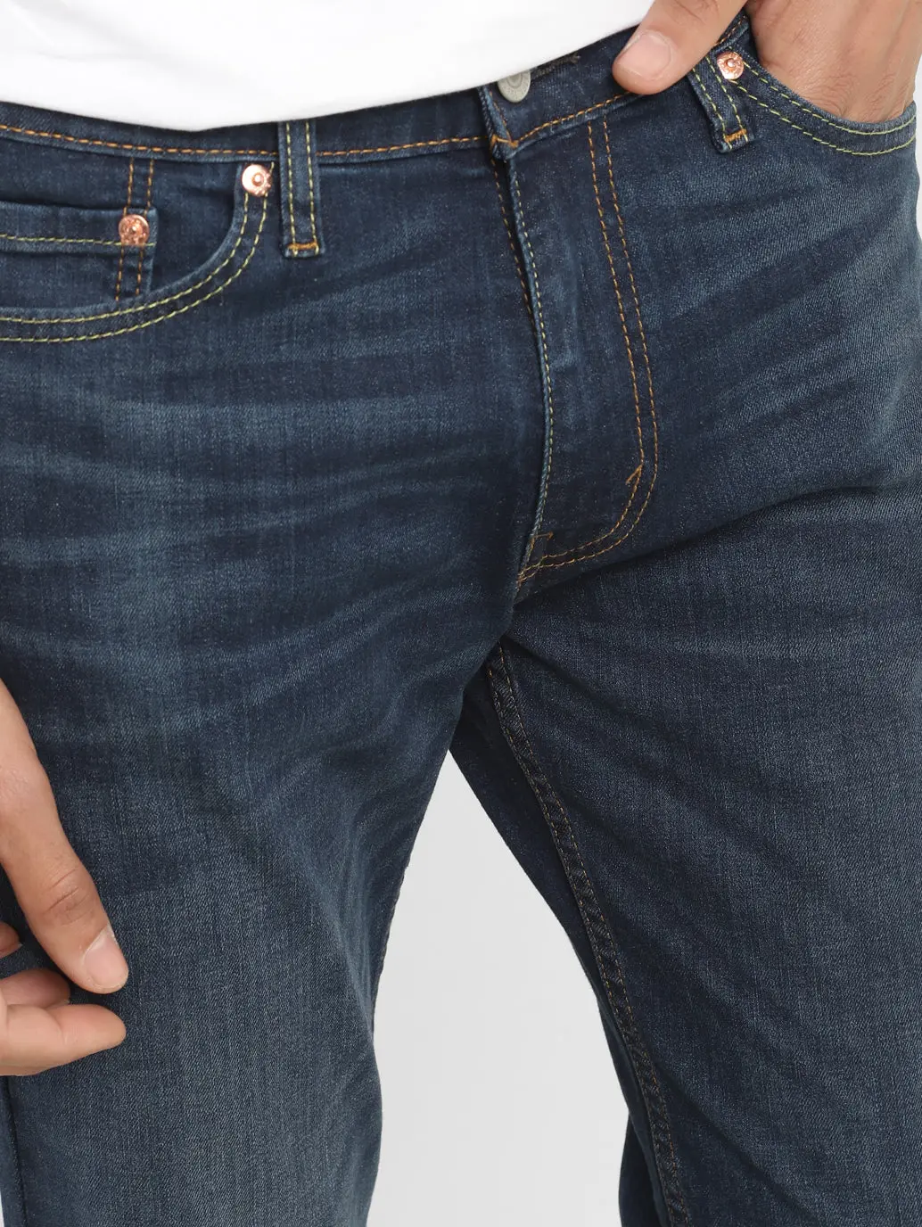Men's 511 Blue Slim Fit Mid Rise Jeans 7