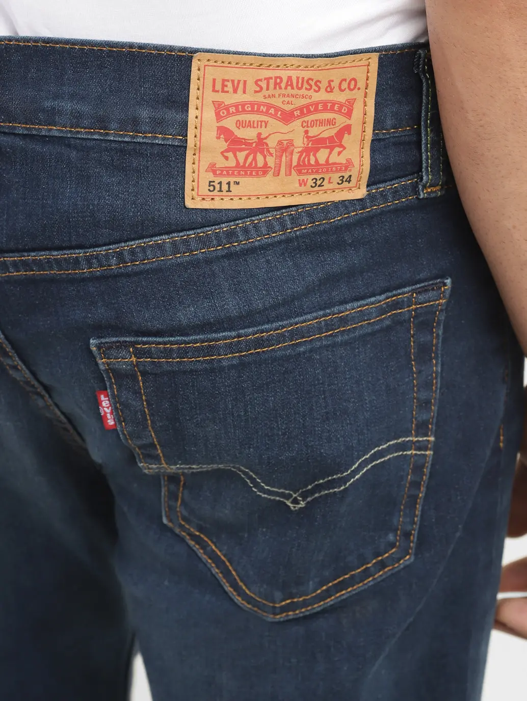 Men's 511 Blue Slim Fit Mid Rise Jeans 8