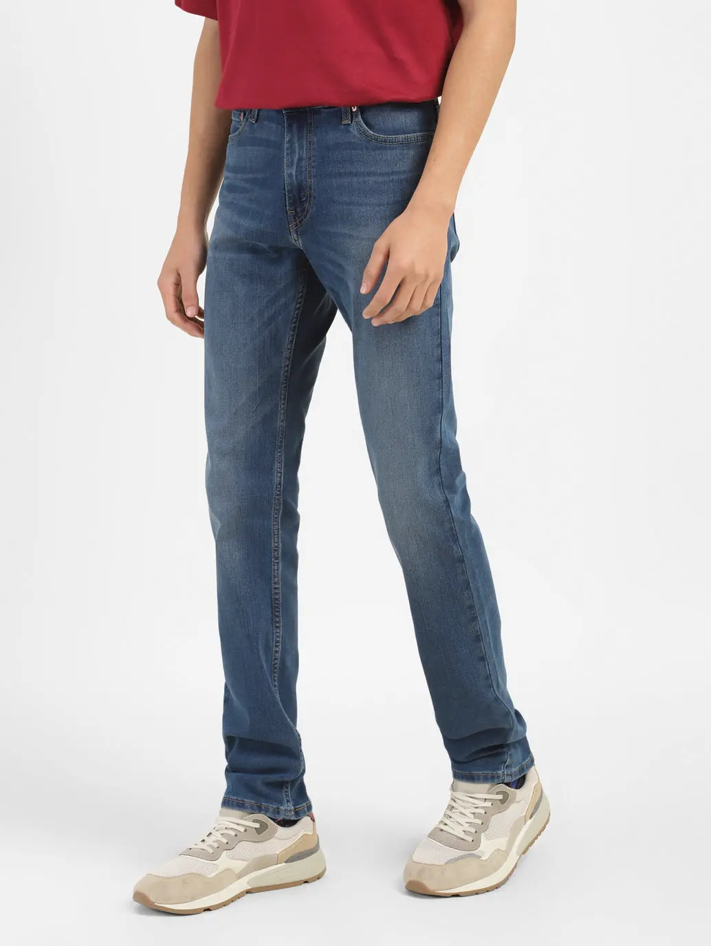 Men's 511 Blue Slim Fit Mid Rise Jeans 5