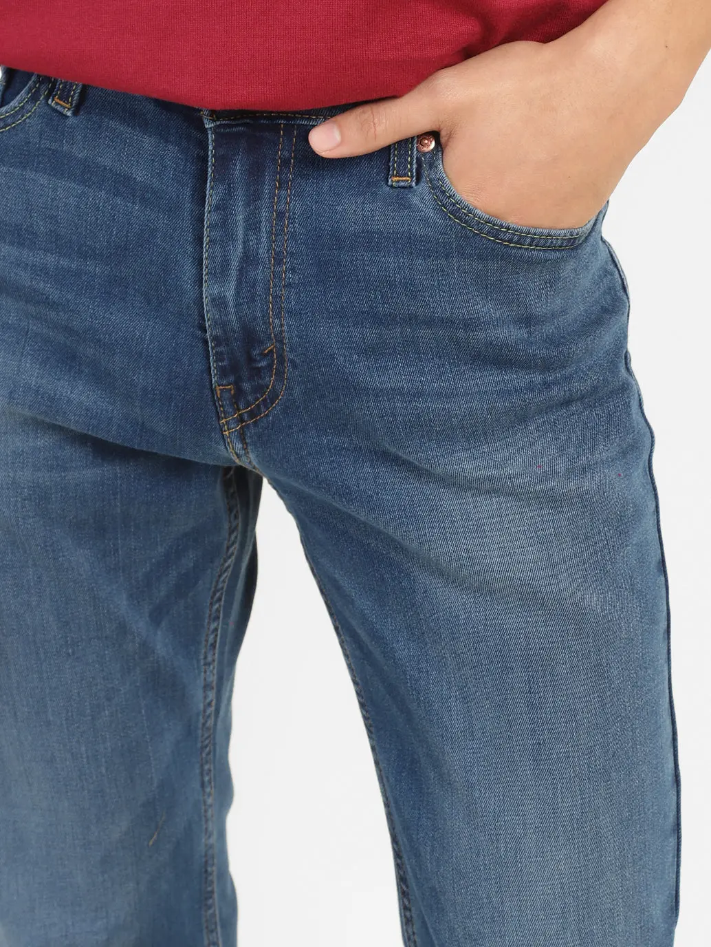 Men's 511 Blue Slim Fit Mid Rise Jeans 7
