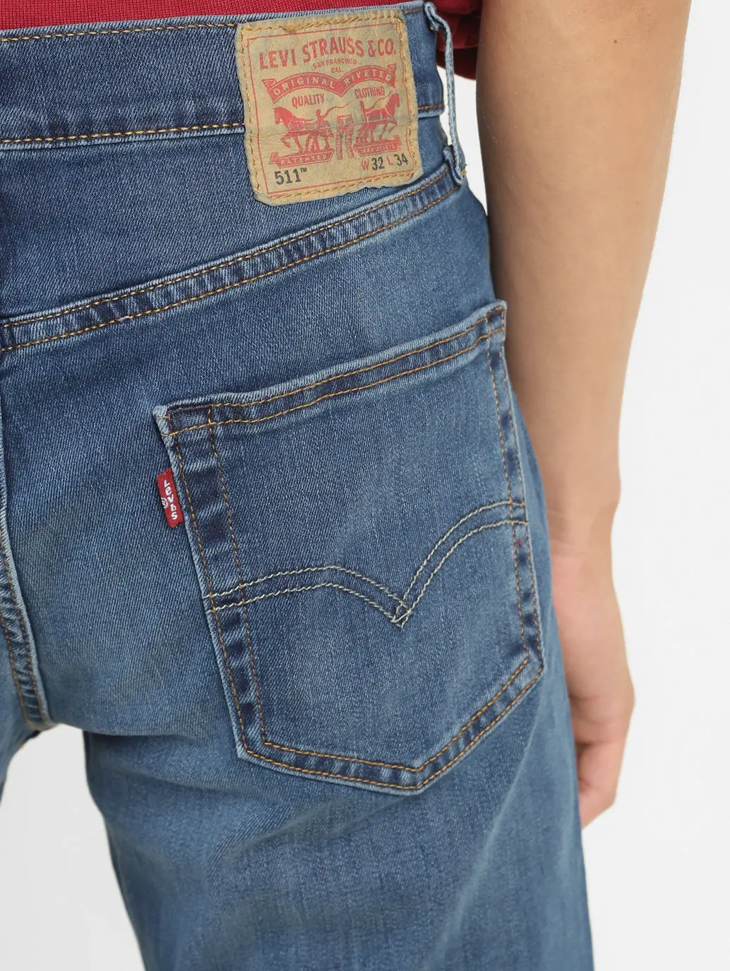 Men's 511 Blue Slim Fit Mid Rise Jeans 8