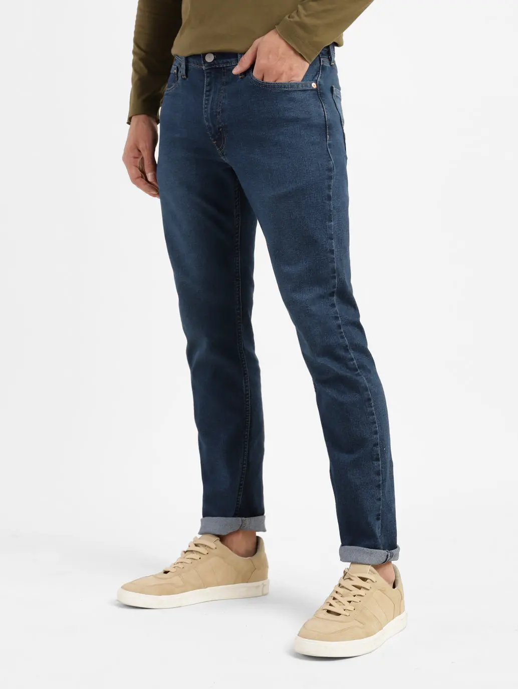 Men's 511 Blue Slim Fit Mid Rise Jeans 5