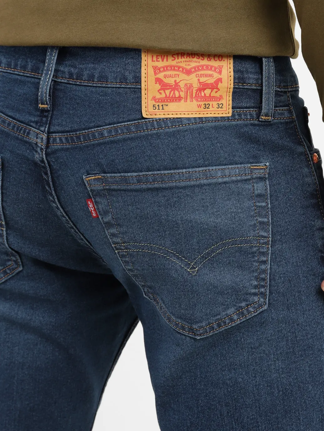 Men's 511 Blue Slim Fit Mid Rise Jeans 8