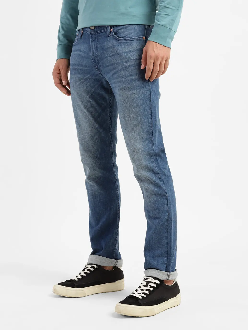 Men's 511 Blue Slim Fit Mid Rise Jeans 5