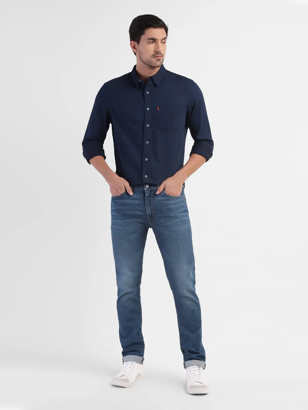 Men's 511 Blue Slim Fit Mid Rise Jeans 1