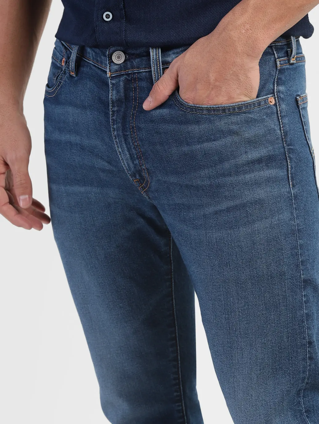Men's 511 Blue Slim Fit Mid Rise Jeans 7