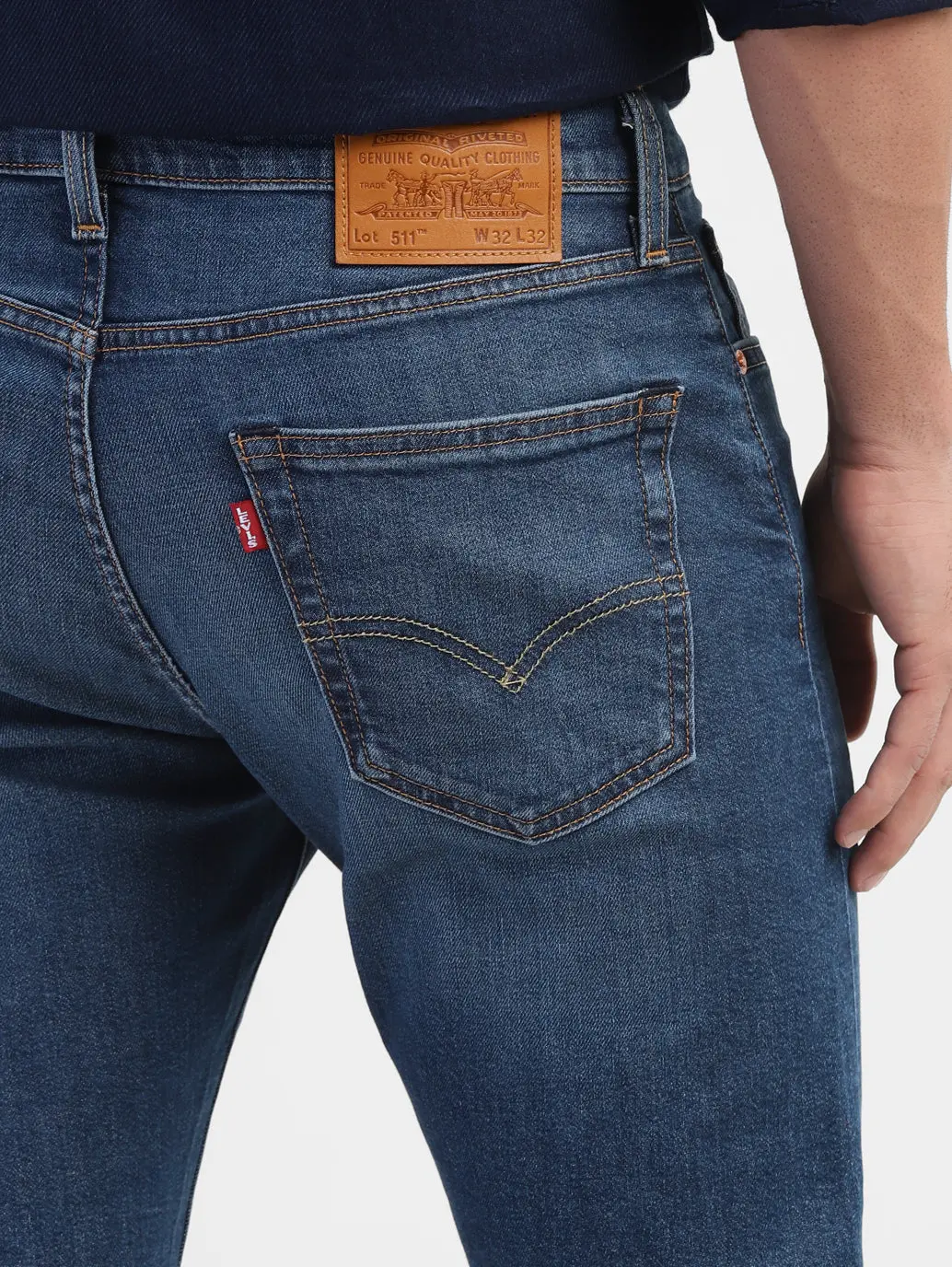 Men's 511 Blue Slim Fit Mid Rise Jeans 7