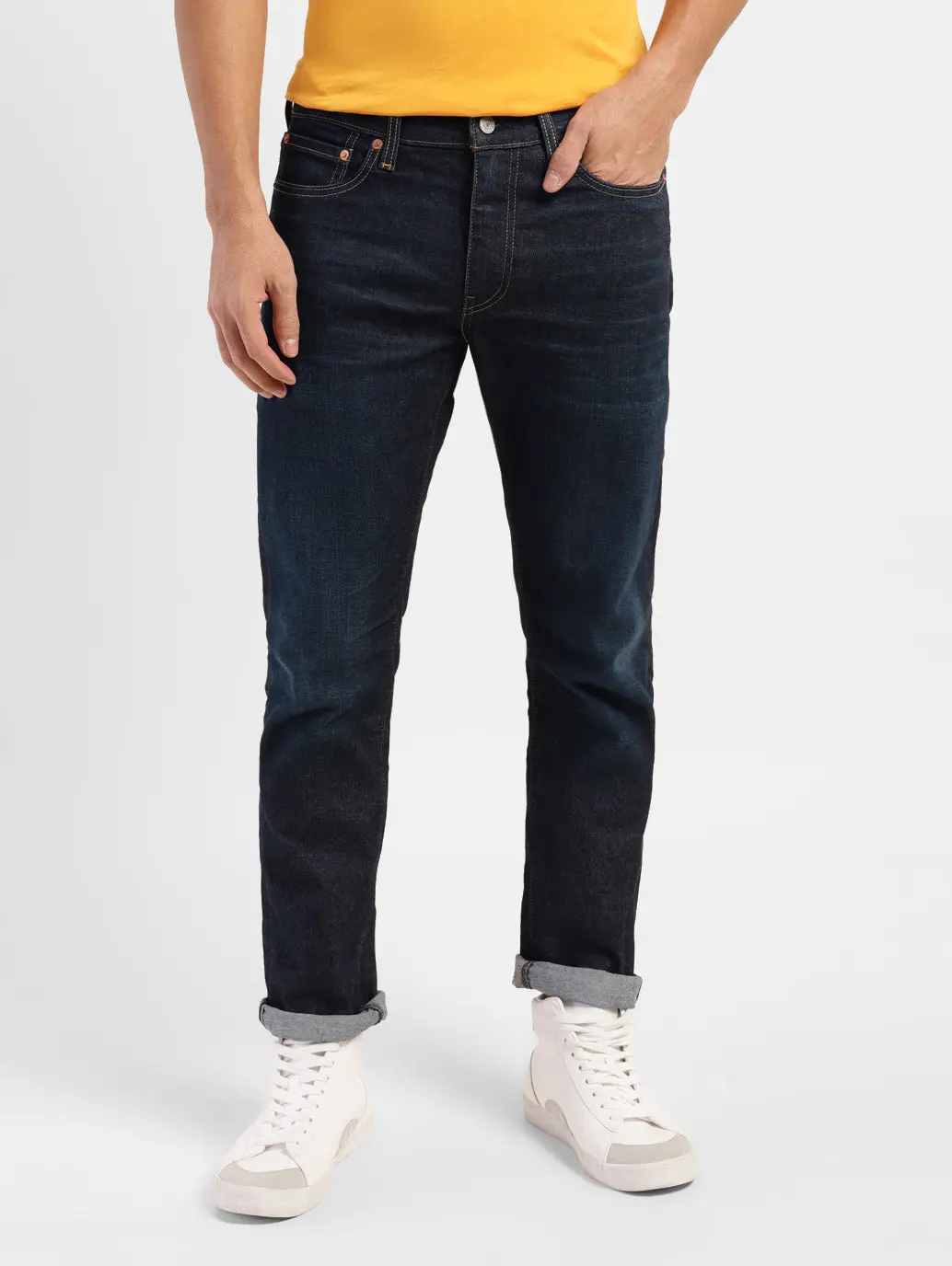 Men's 511 Blue Slim Fit Mid Rise Jeans 1