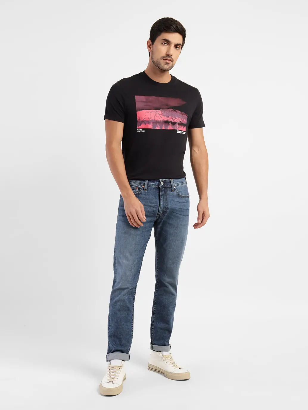 Men's 511 Blue Slim Fit Mid Rise Jeans 1