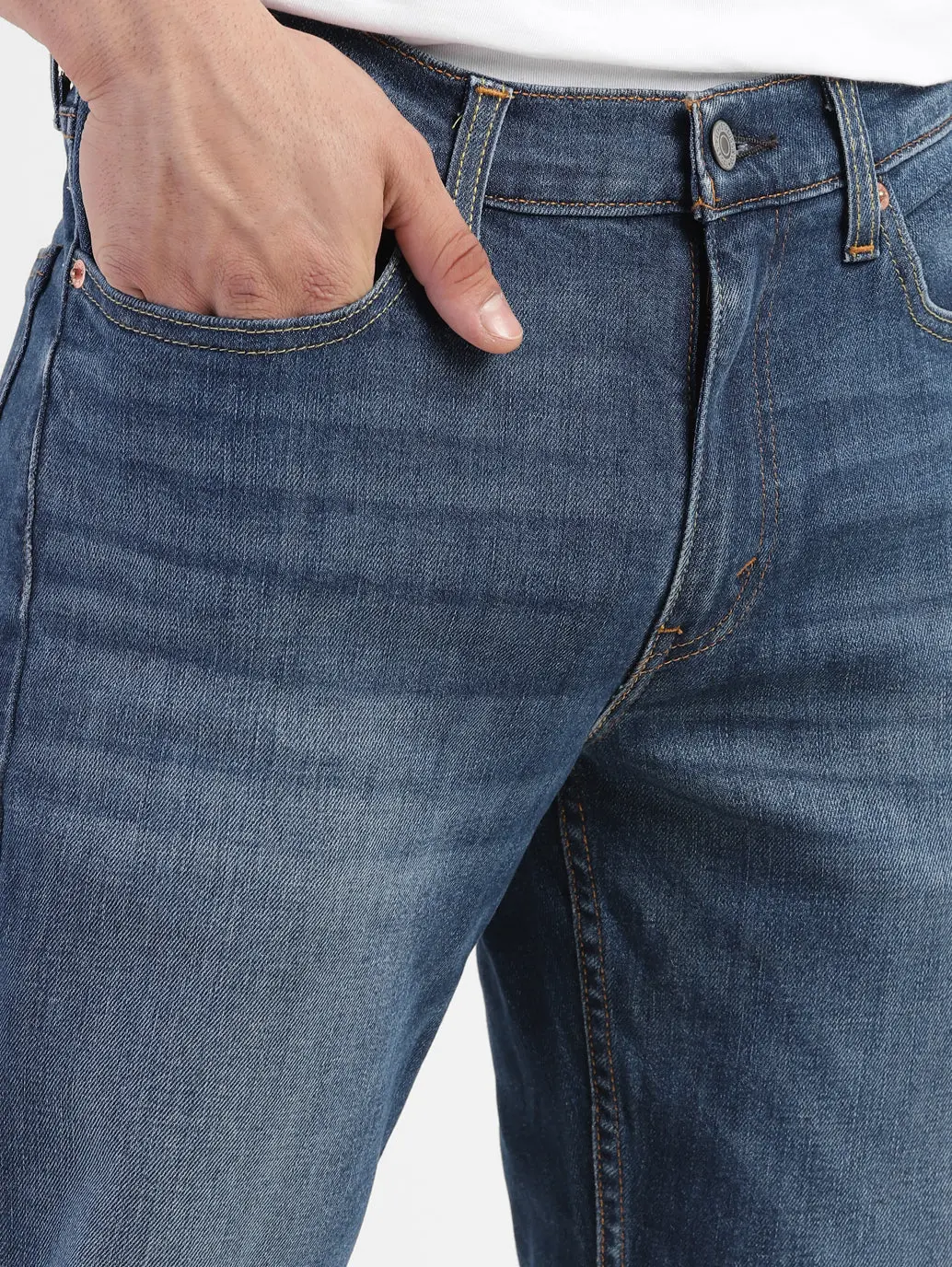 Men's 511 Blue Slim Fit Mid Rise Jeans 7