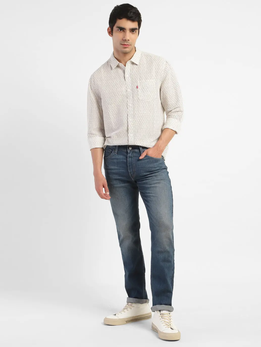 Men's 511 Blue Slim Fit Mid Rise Jeans 1