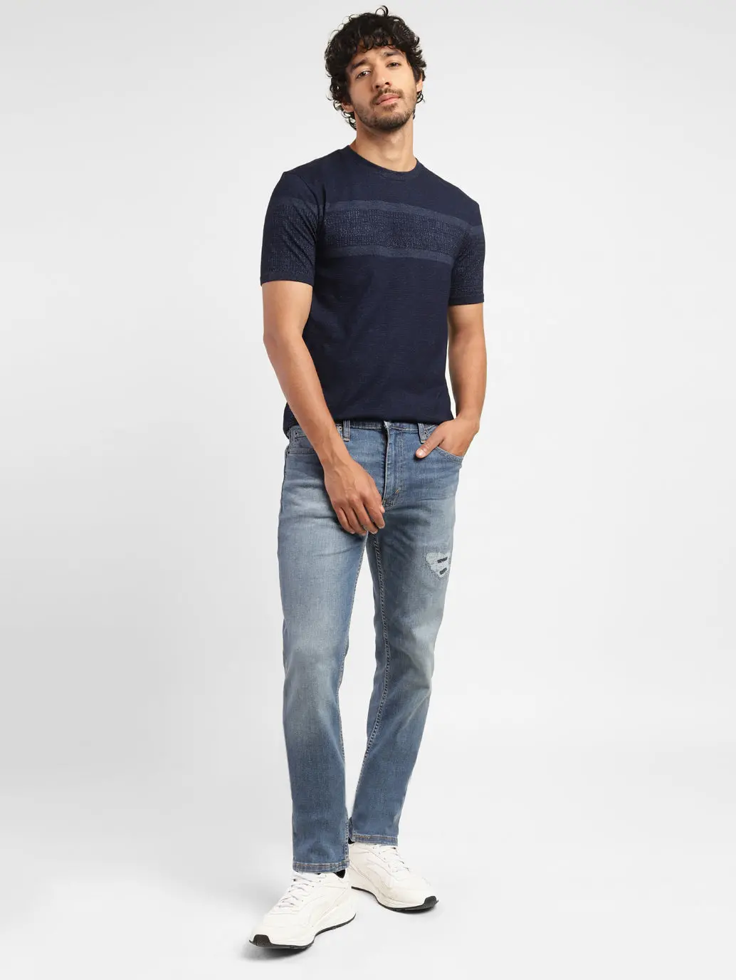 Men's 511 Blue Slim Fit Mid Rise Jeans 1