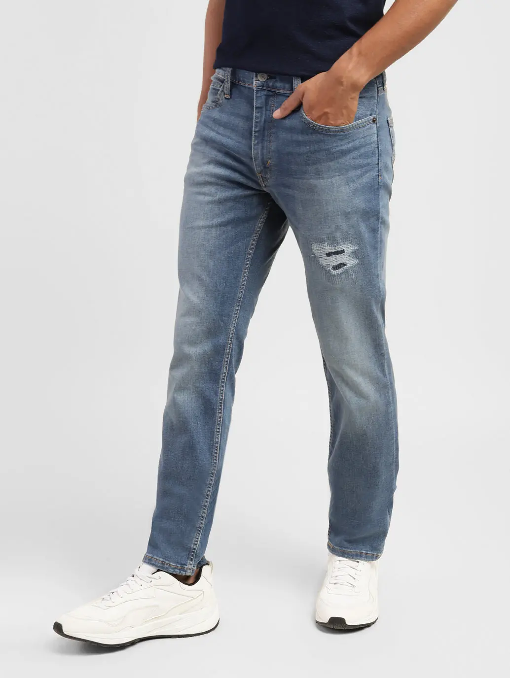 Men's 511 Blue Slim Fit Mid Rise Jeans 5