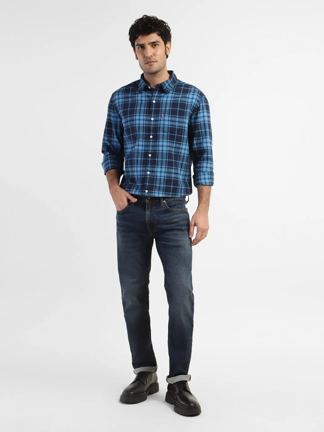Men's 511 Blue Slim Fit Mid Rise Jeans 1