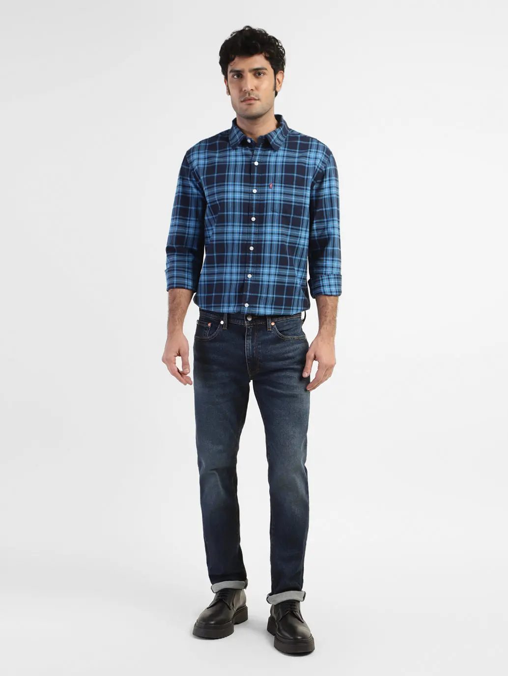 Men's 511 Blue Slim Fit Mid Rise Jeans 6
