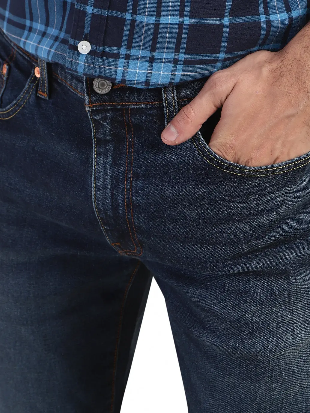 Men's 511 Blue Slim Fit Mid Rise Jeans 7
