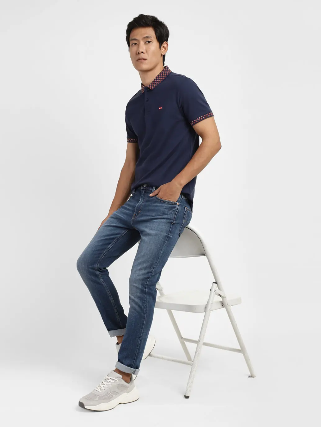 Men's 511 Blue Slim Fit Mid Rise Jeans 1