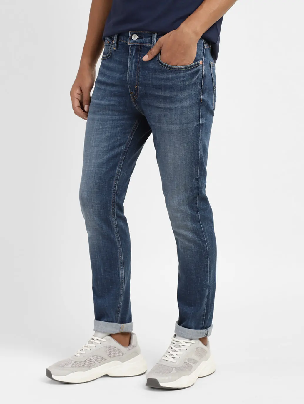 Men's 511 Blue Slim Fit Mid Rise Jeans 5