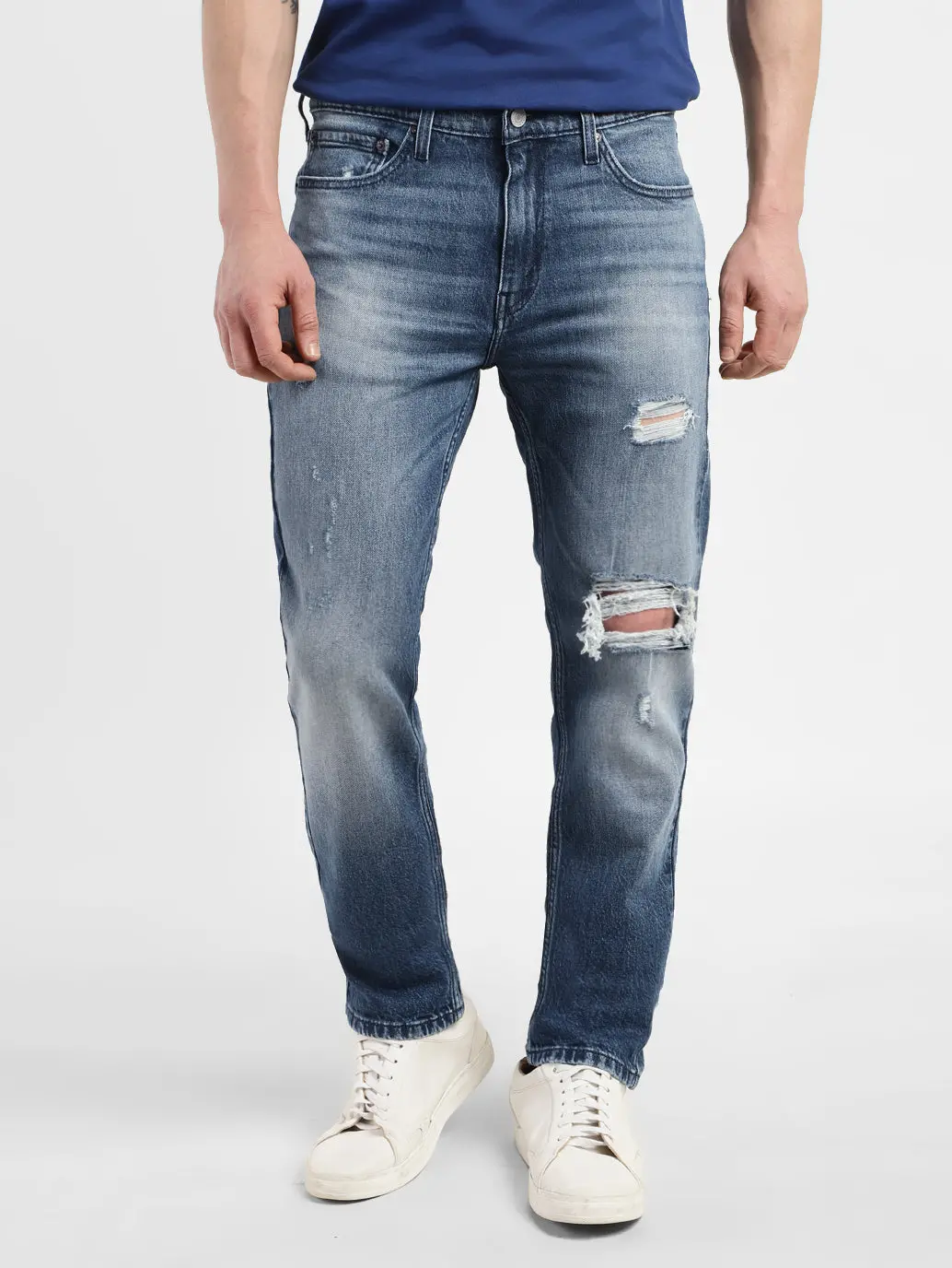 Men's 511 Blue Slim Fit Mid Rise Jeans 1