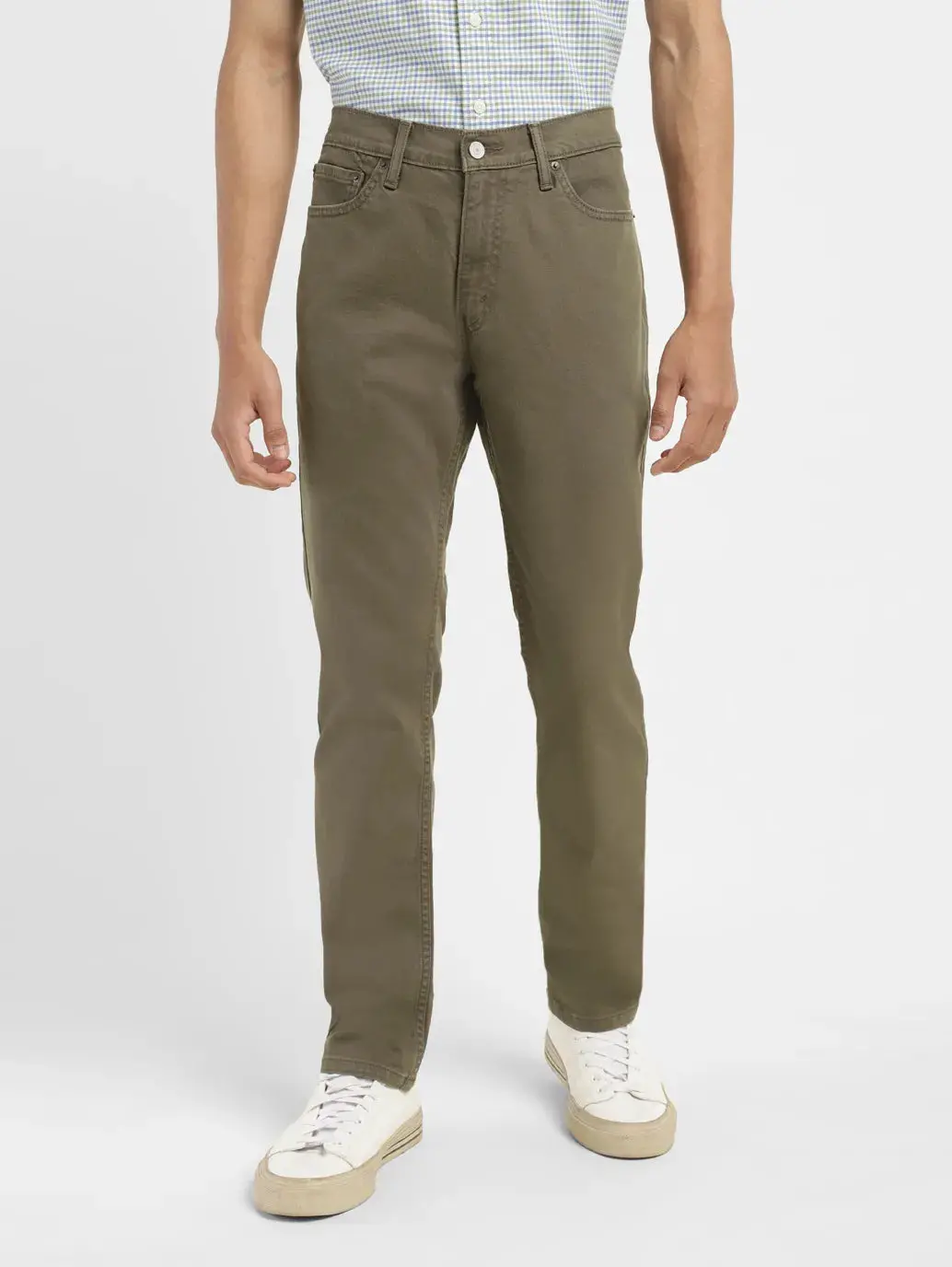 Men's 511 Olive Green Slim Fit Mid Rise Jeans 2