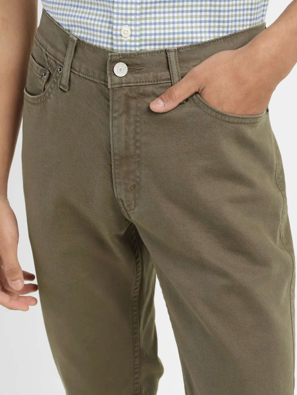 Men's 511 Olive Green Slim Fit Mid Rise Jeans 7