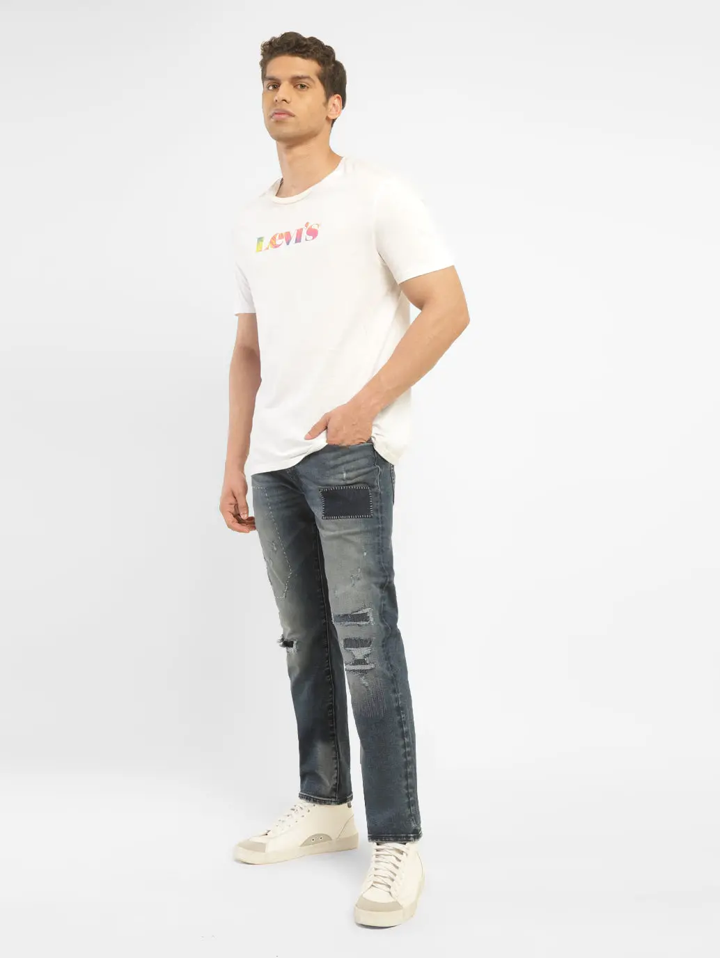 Men's 511 Blue Slim Fit Mid Rise Jeans 1