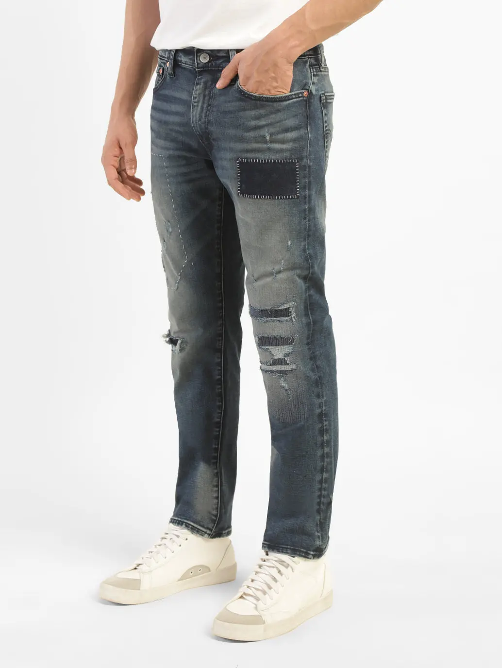 Men's 511 Blue Slim Fit Mid Rise Jeans 3