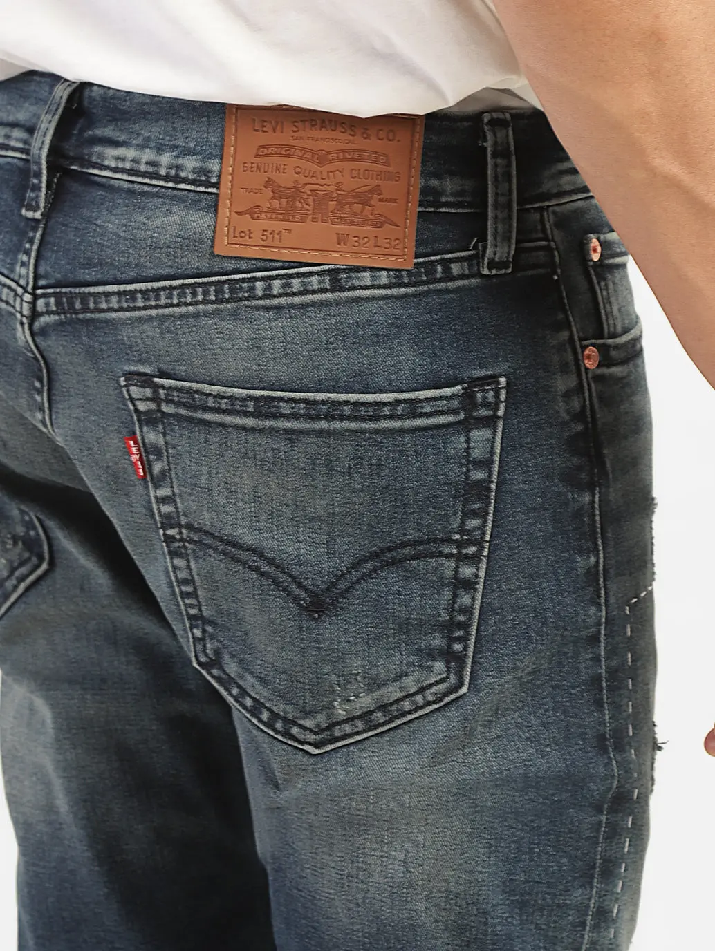 Men's 511 Blue Slim Fit Mid Rise Jeans 6